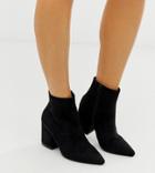 Raid Wide Fit Kola Black Ankle Boots - Black