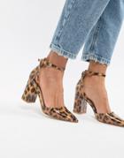 Raid Katy Patent Leopard Print Heeled Shoes-multi