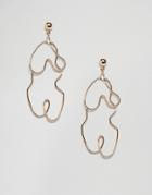 Monki Abstract Body Earrings In Gold - Gold