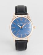 Bellfield Watch With Black Strap And Blue Dial - Silver
