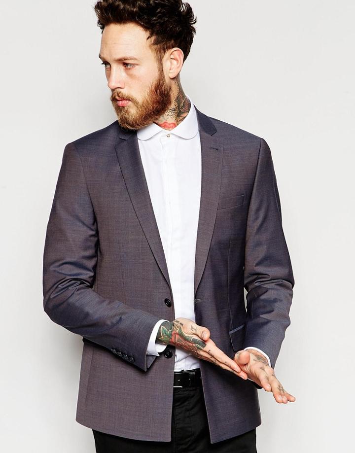 Asos Skinny Smart Suit Jacket In Tonic