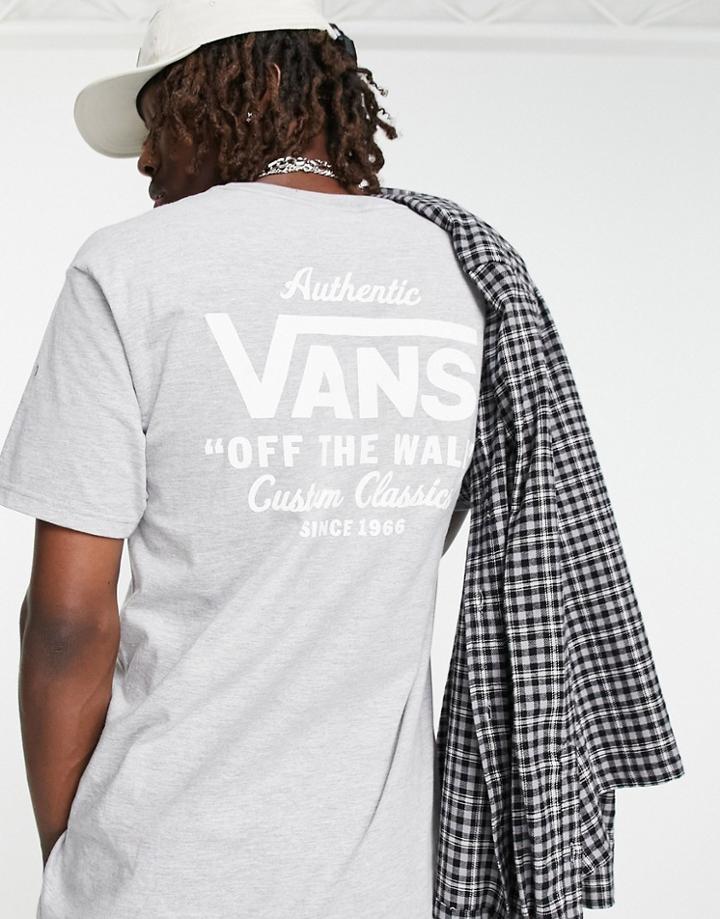 Vans Holder St Classic Back Print T-shirt In Gray