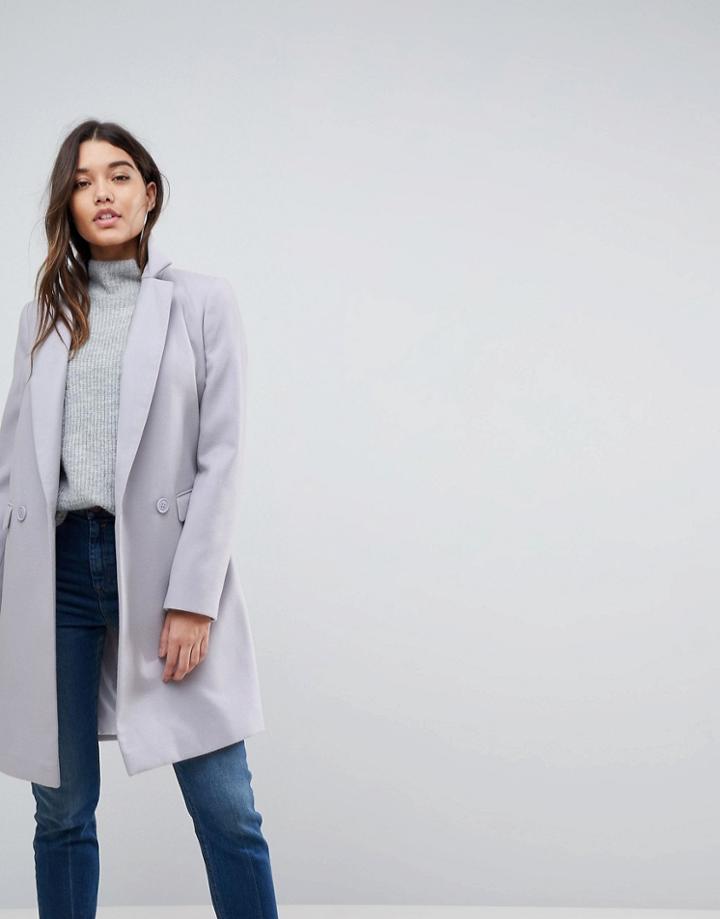 Asos Classic Slim Coat - Gray