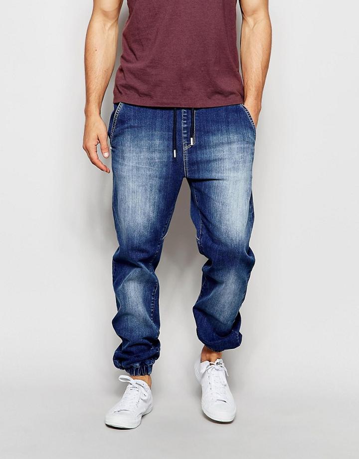 Loyalty & Faith Jogger Jean Mid Wash - Blue