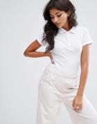 Ellesse Pique Polo Body With Tonal Embroidered Logo - White