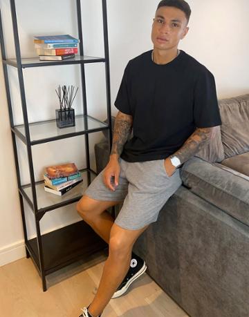 New Look Jersey Short In Gray