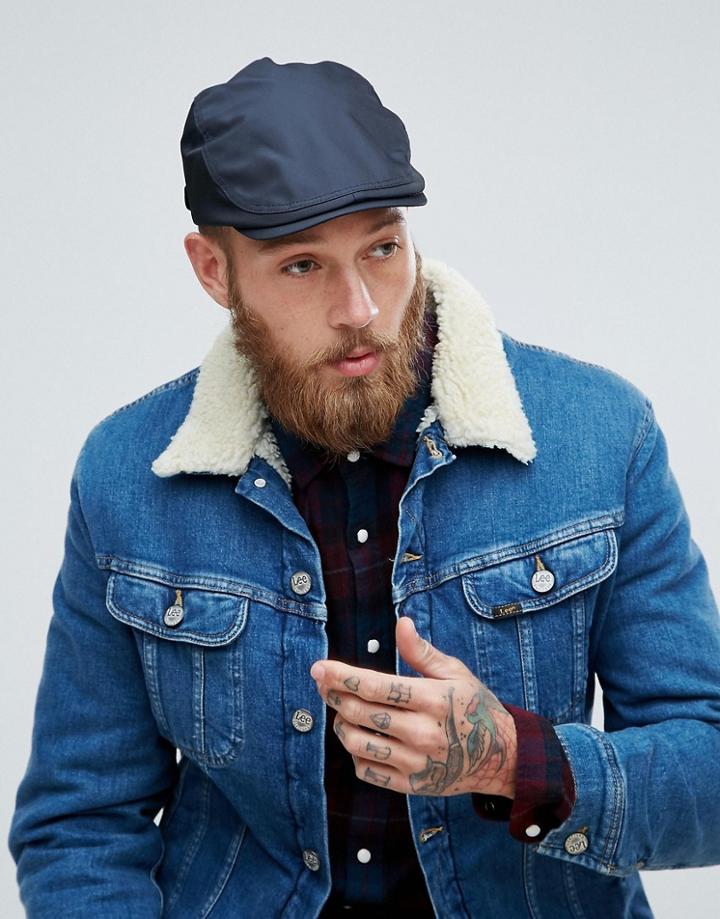 Ted Baker Robyz Flat Cap In Navy - Navy