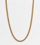Asos Design Curve 14k Gold Plated Necklace With T Bar