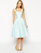 Asos Salon Floral Jacquard Sweetheart Neck Prom Dress - Mint