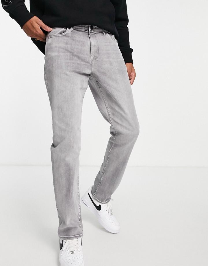 New Look Slim Jeans In Mid Gray