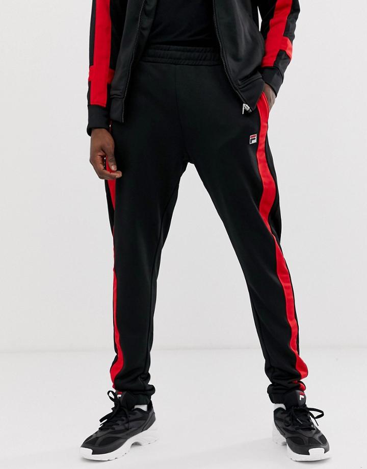 Fila Renzo Track Jogger With Taping In Black