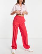 Jjxx Poppy Tailored Dad Pants In Bright Red