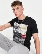 True Religion Chainlink City Crew Neck T-shirt-black