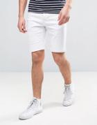 Threadbare Colored Denim Shorts - White