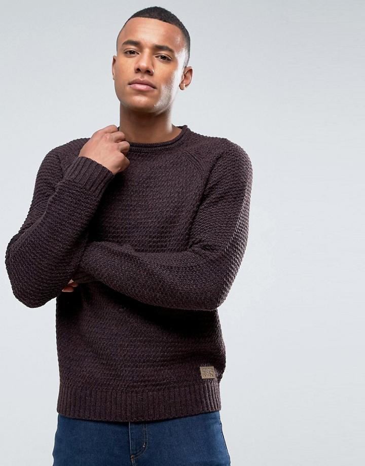 Threadbare Chunky Stitch Knit Sweater - Purple