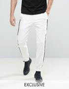Noose & Monkey Skinny Fit Tuxedo Jogger - White