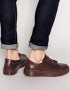 Dr Martens 6-eye Raw Edge Shoes - Red