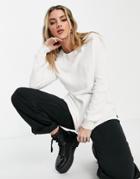 Vila Round Neck Knit Sweater In White