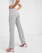 In The Style X Demi Wide Leg Pant In Gray-grey