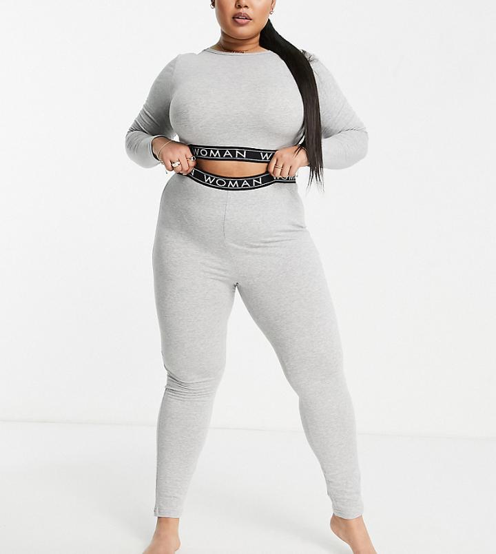 Yours Lounge Legging In Gray
