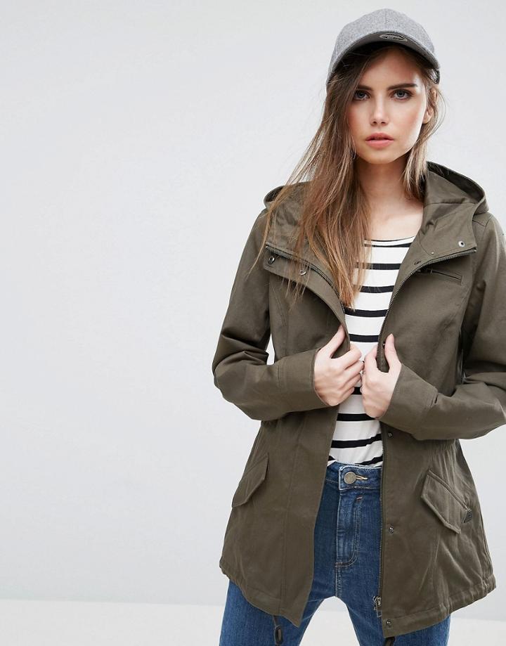 Only You Naya Spring Parka Jacket - Green
