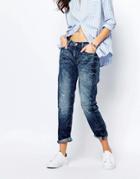 G-star Midge Ankle Grazer Boyfriend Jeans With Patch Detail - Blue