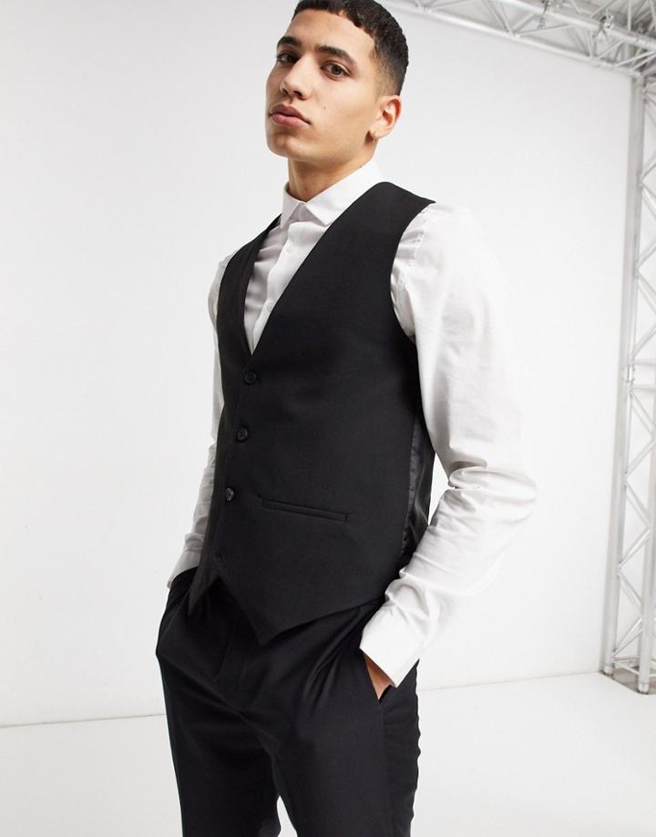 Bolongaro Trevor Plain Skinny Vest In Black