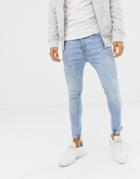 Voi Jeans Super Skinny Jeans In Light Blue - Blue
