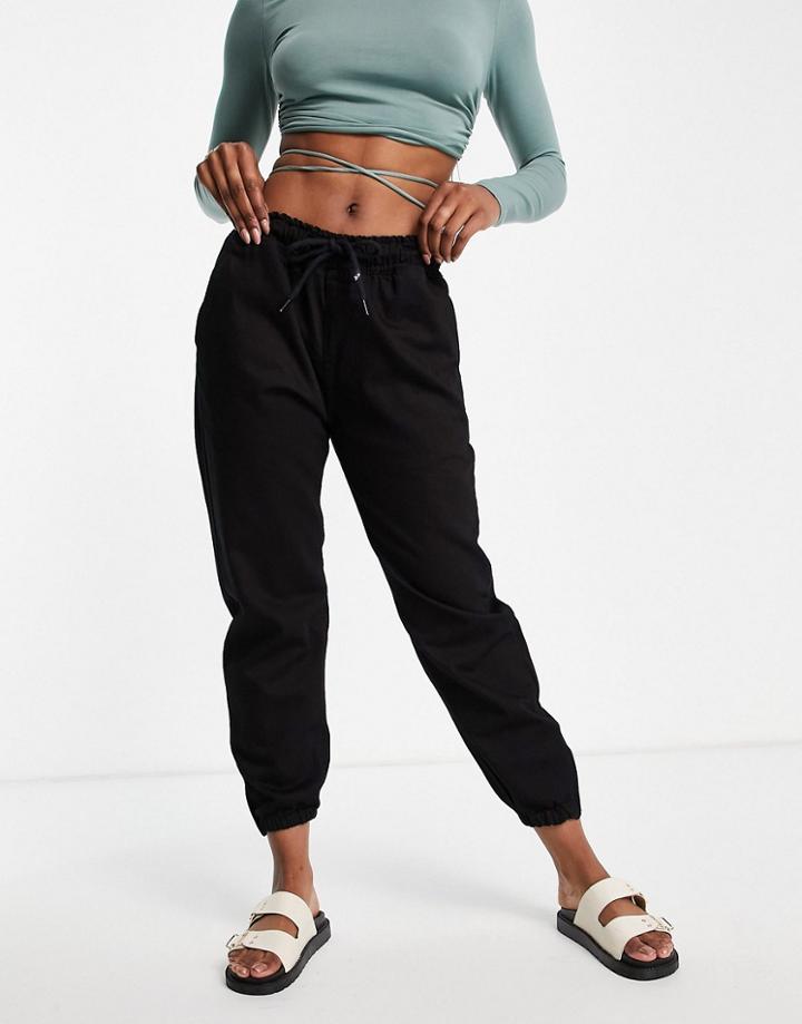 Naanaa Denim Slouchy Jeans In Black