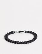 Asos Design Midweight Chain Bracelet In Black