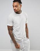 Asos Loungewear T-shirt With Drawcord Hem - Gray
