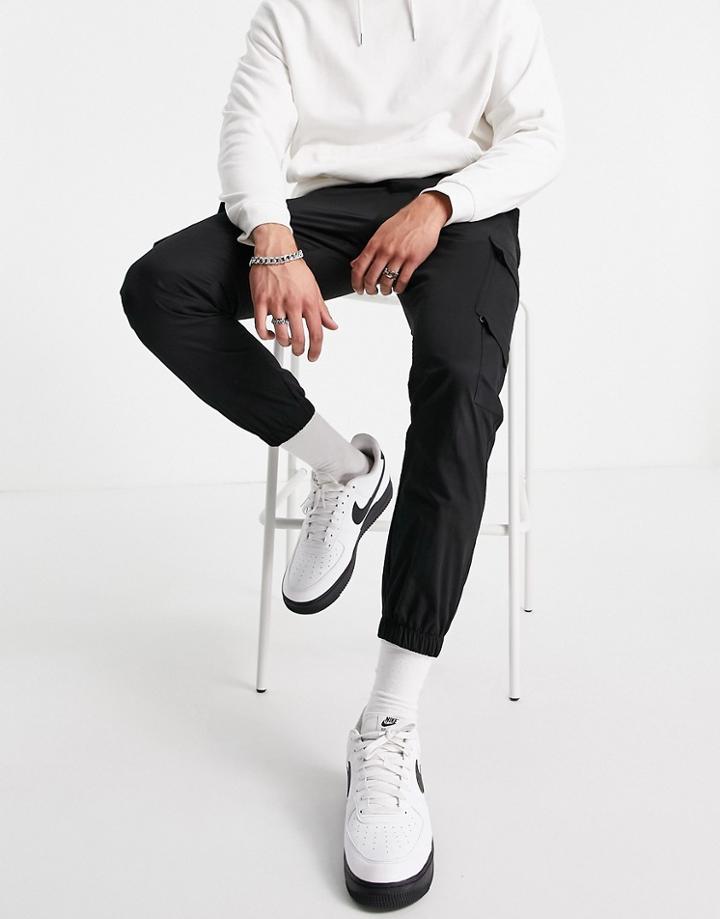Topman Skinny Cargo Pants In Black