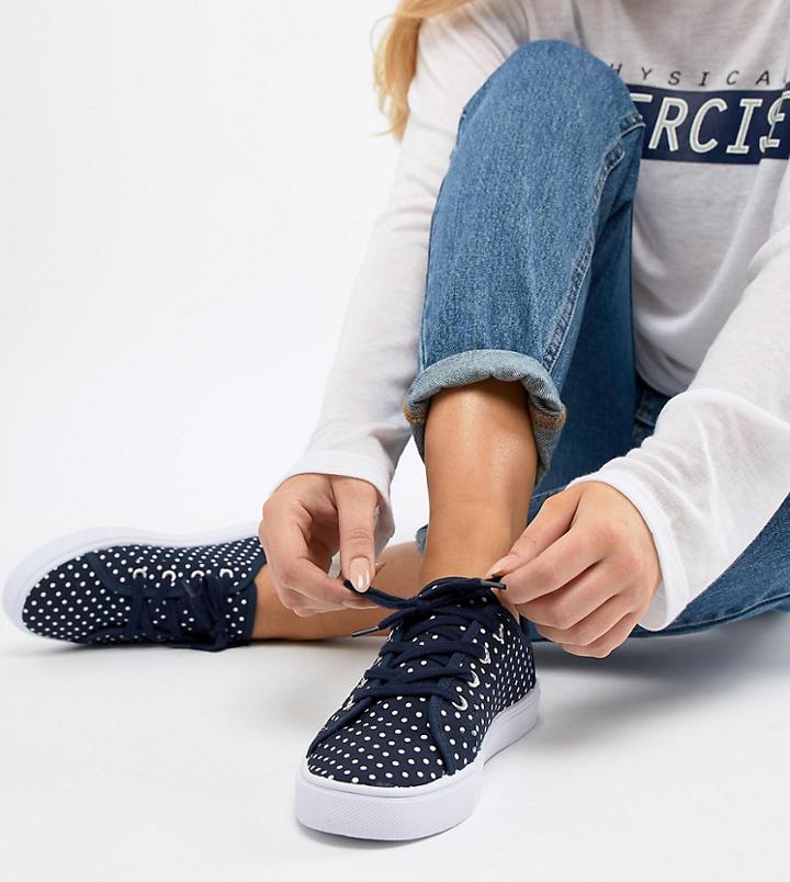 Asos Design Daisy Wide Fit Sneakers-multi