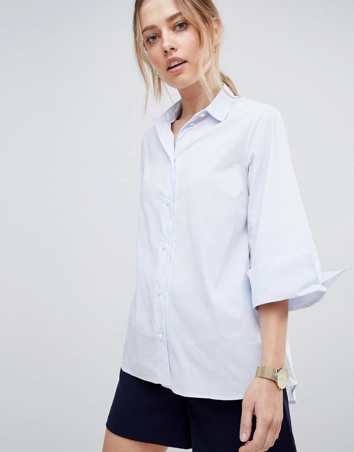 Closet London Boyfriend Shirt - Blue