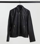 Bolongaro Trevor Tall Slim Fit Leather Jacket-black