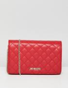 Love Moschino Quilted Logo Chain Bag - Red