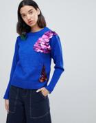 Amy Lynn Jumper With Sequin Embellishment - Blue