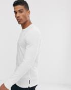 French Connection Long Sleeve Grandad Neck Long Sleeve Top-white