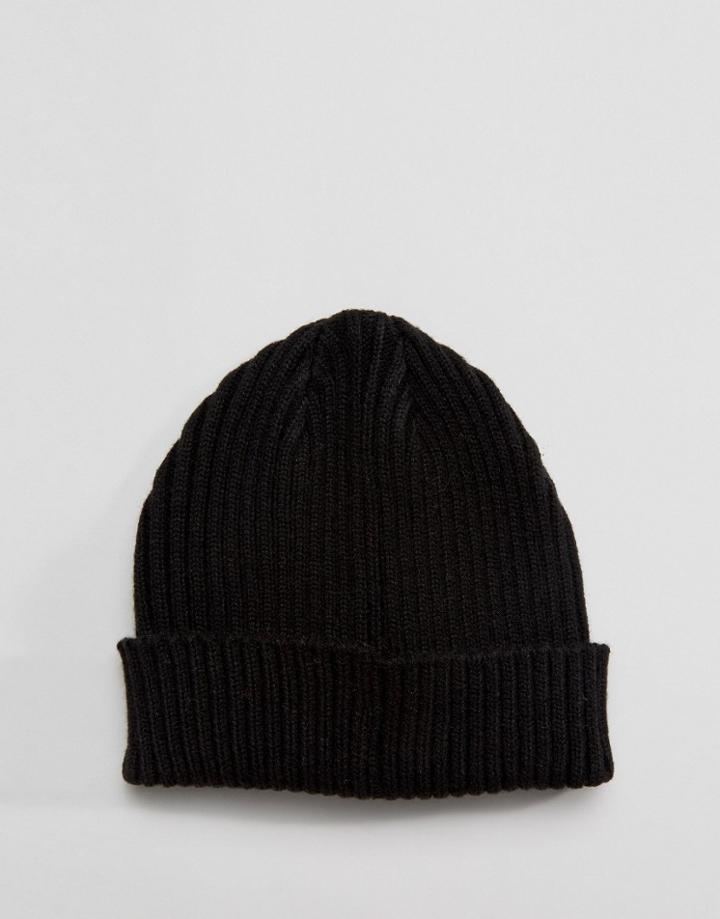 Gregorys Ribbed Beanie Black - Black