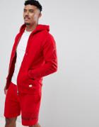 Diesel Brandon Hoodie With Zip Thru Red - Red