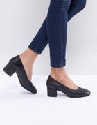 Selected Heeled Court Shoe - Black