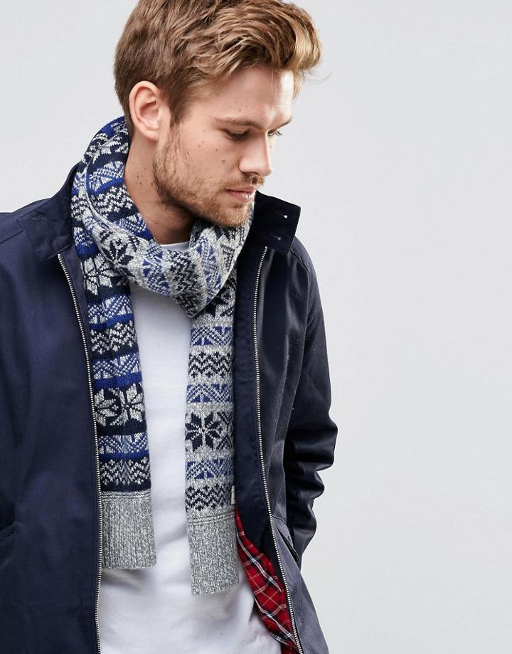 Selected Elias Scarf - Gray
