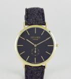 Reclaimed Vintage Inspired Sub-dial Wool Watch In Black Exclusive To Asos - Black