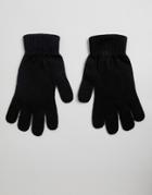 Asos Design Touch Screen Gloves In Recycled Polyester - Black