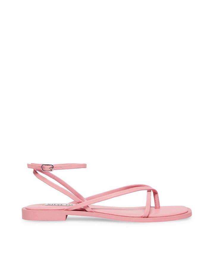 Steve Madden Agree Strappy Flat Sandals In Pink