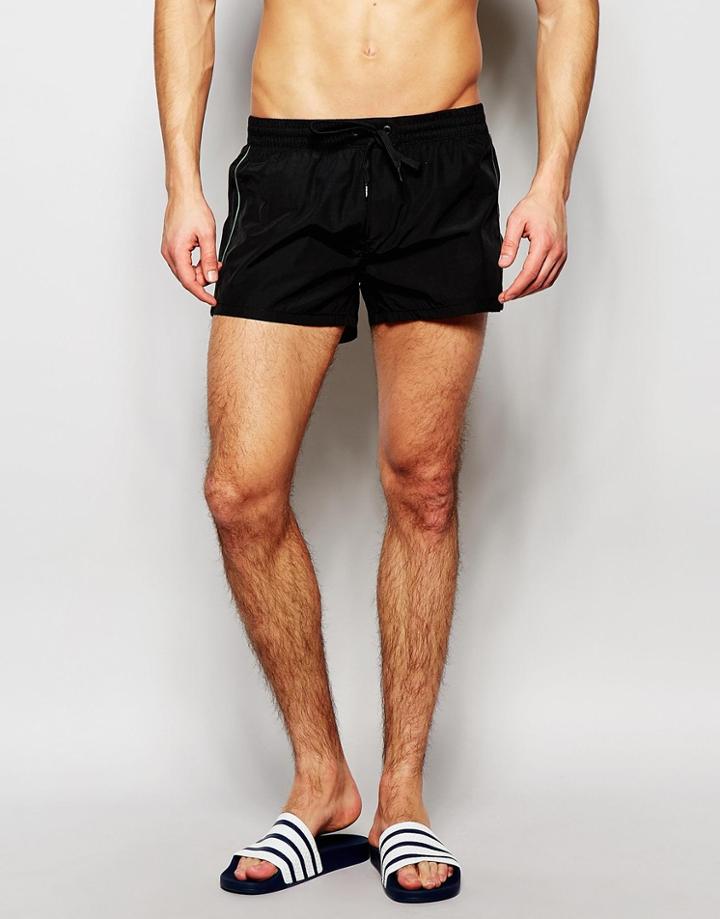 Diesel Swim Shorts In Black - Black