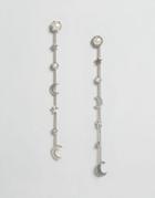 Asos Moon And Star Strand Earrings