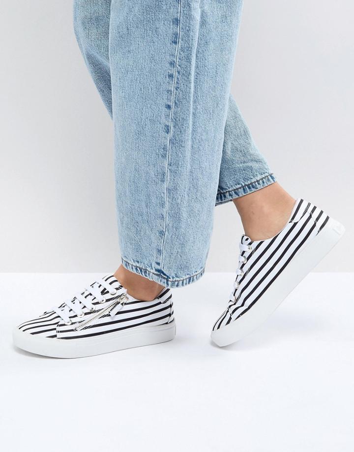 Stradivarius Stripe Flatform Sneaker - Multi