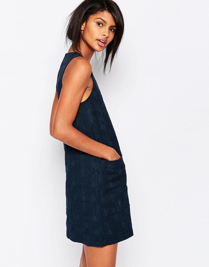 Vila Deep V Shift Dress - Total Eclipse