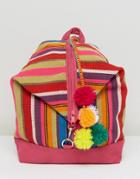 Pitusa Summer Backpack With Pom Pom's - Multi